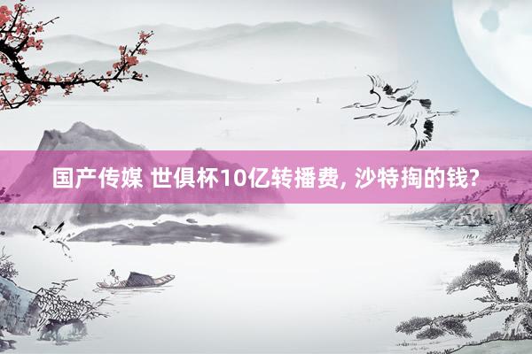 国产传媒 世俱杯10亿转播费， 沙特掏的钱?