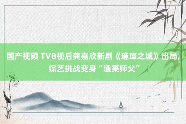 国产视频 TVB视后龚嘉欣新剧《璀璨之城》出局， 综艺挑战变身“通渠师父”