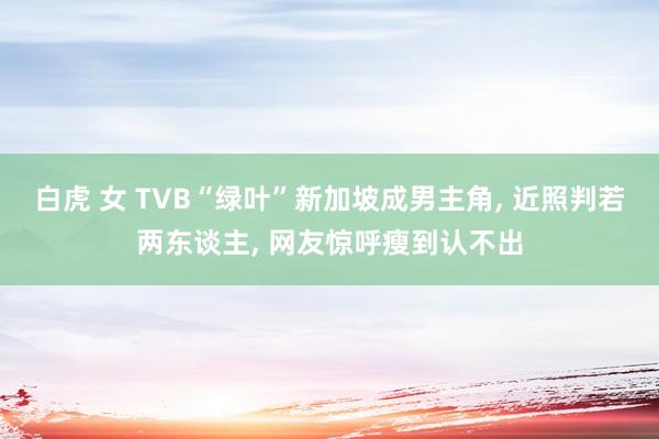 白虎 女 TVB“绿叶”新加坡成男主角， 近照判若两东谈主， 网友惊呼瘦到认不出
